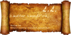 Lauffer Leonárd névjegykártya