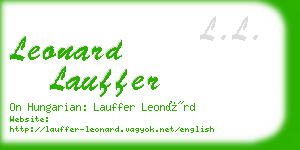 leonard lauffer business card